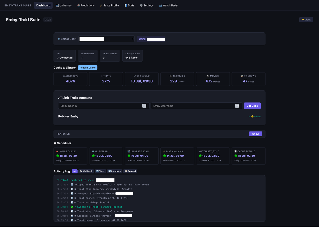 Screenshot 2026 07 18 at 17 20 39 Emby Trakt Suite