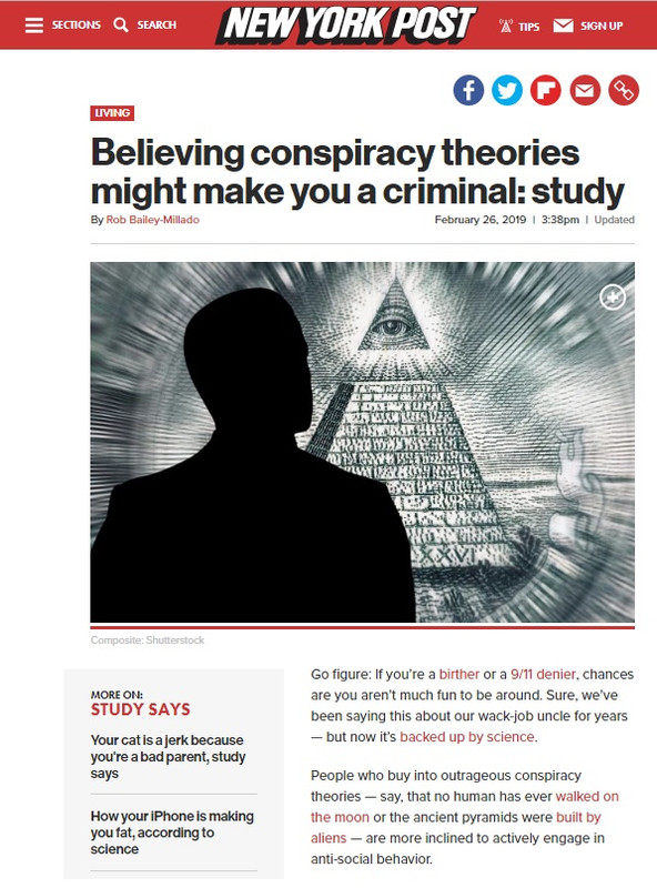 Believing conspiracy theories might make you a criminal NY-Post-2-26-19