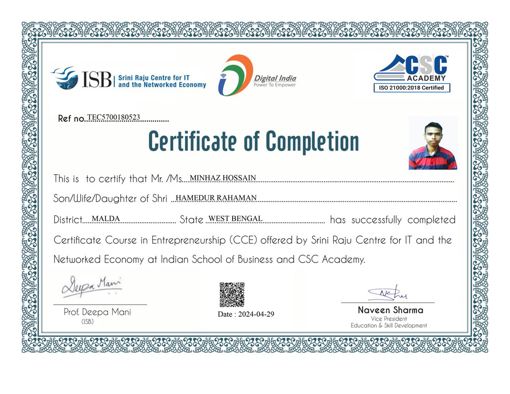 Certificate 1