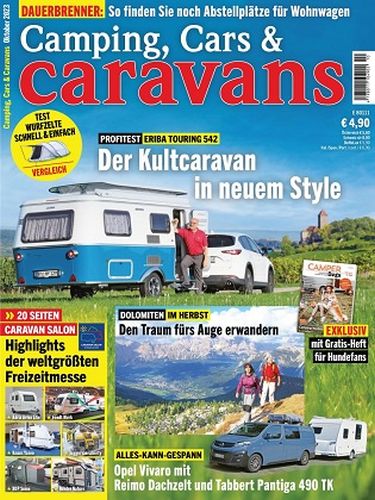 Cover: Camping Cars und Caravans Magazin Oktober No 10 2023