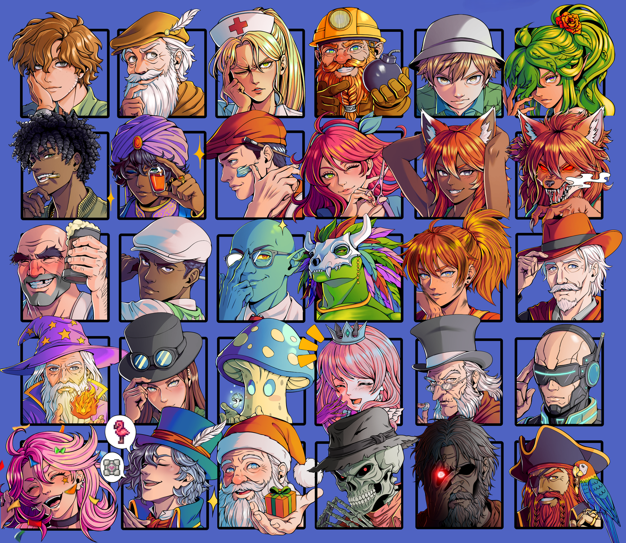 Portraits des PNJ Terraria