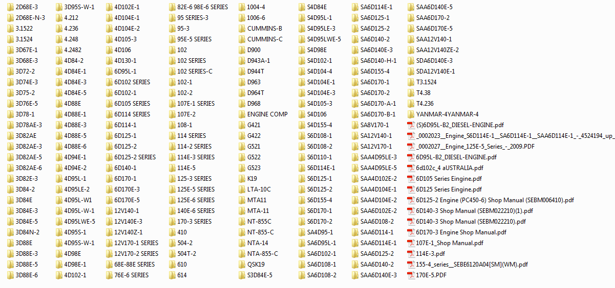 KOMATSU Service Manuals [ALL] 66 GB