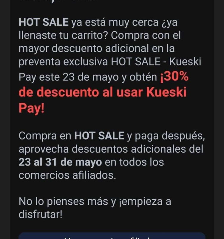 Nuevo cupón de kueski Pay 30% de descuento en todas las tiendas afiliadas del 23 al 31 de mayo 