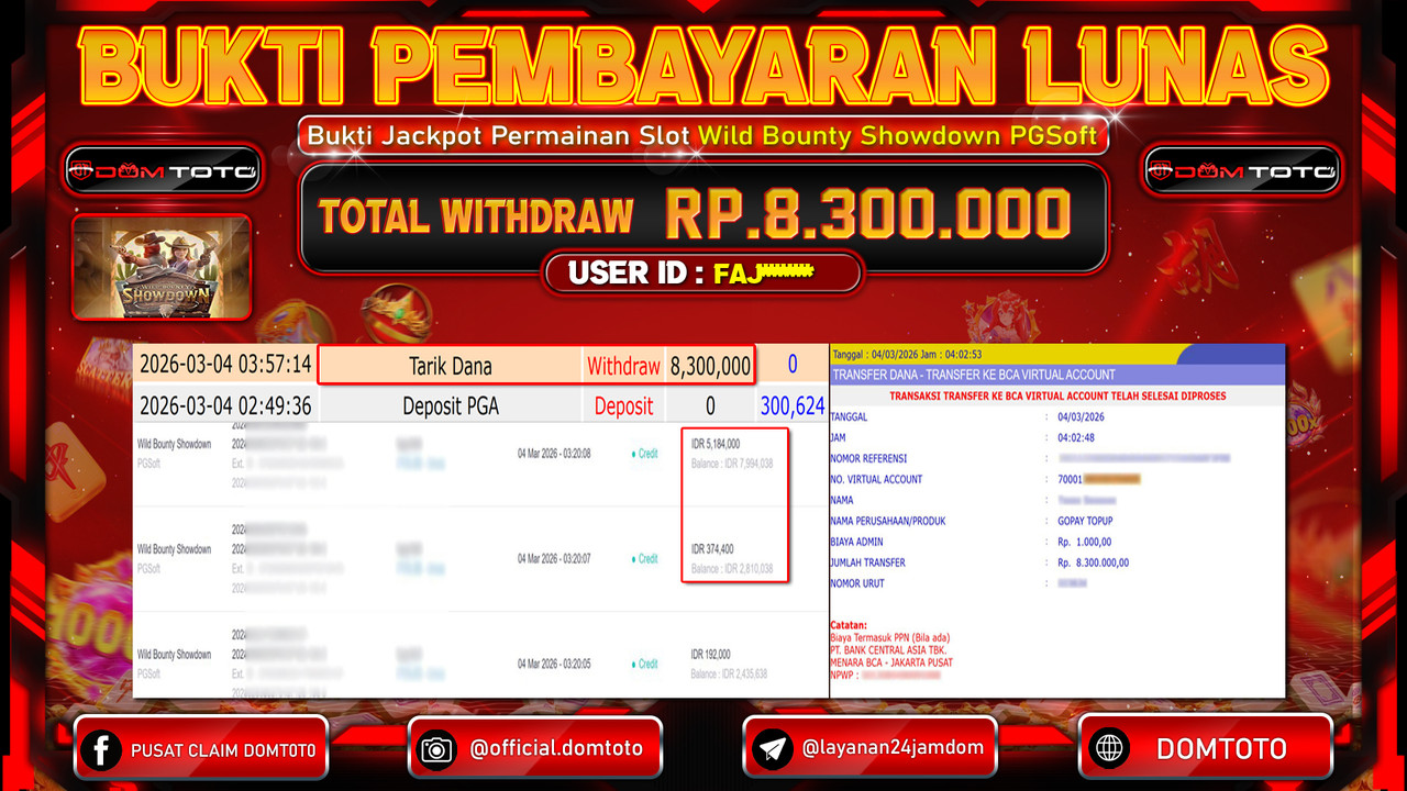 JACKPOT SLOT Wild Bounty Showdown PGSoft 04 MARET 2026