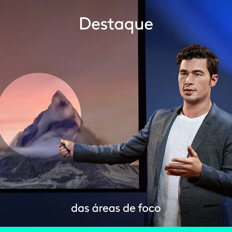 Receptor USB e conectividade Bluetooth do Logitech Spotlight