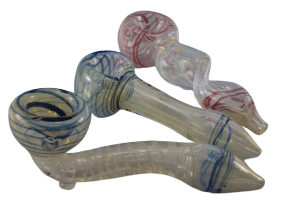 Pack of 5 – 4″ Outside Glass Hand Pipes | Durable Heavy Glass Set