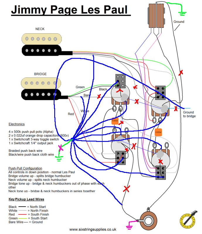 Переключатель les paul схема