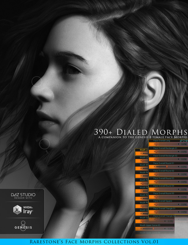RareStone's Face Morphs Collection for Genesis 8 Female RareStone's Face Morphs Collection for Genesis 8 Female