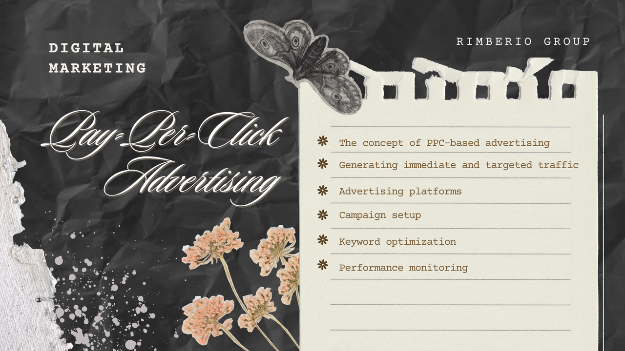 Black Beige Vintage Scrapbook Digital Marketing Presentation