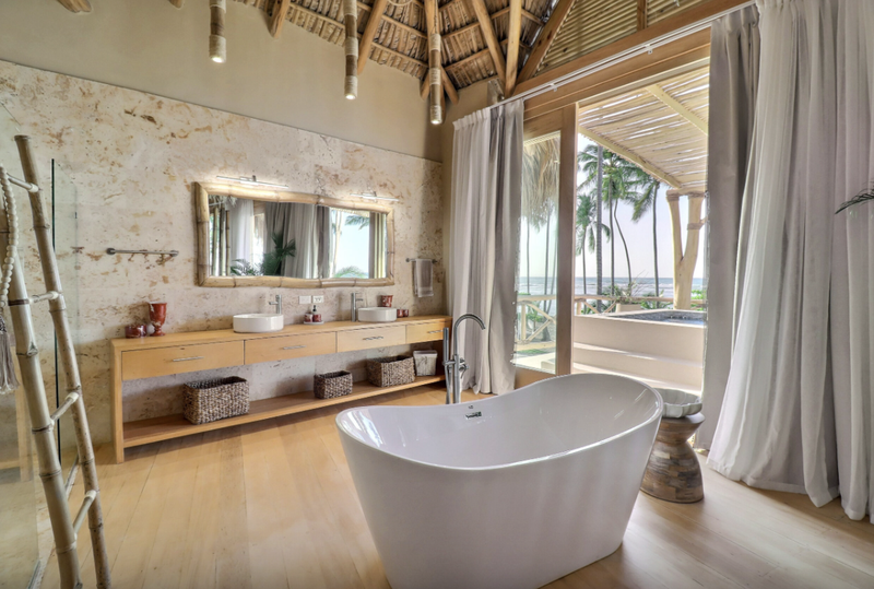 A private bathroom at the villa