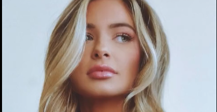 Hannah C Palmer Sky Blue Bra Tight On Her Perfect Big Tits