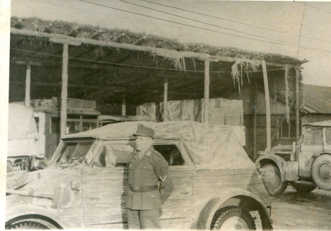 Foto 2WK Kübelwagen getarnt Südfront