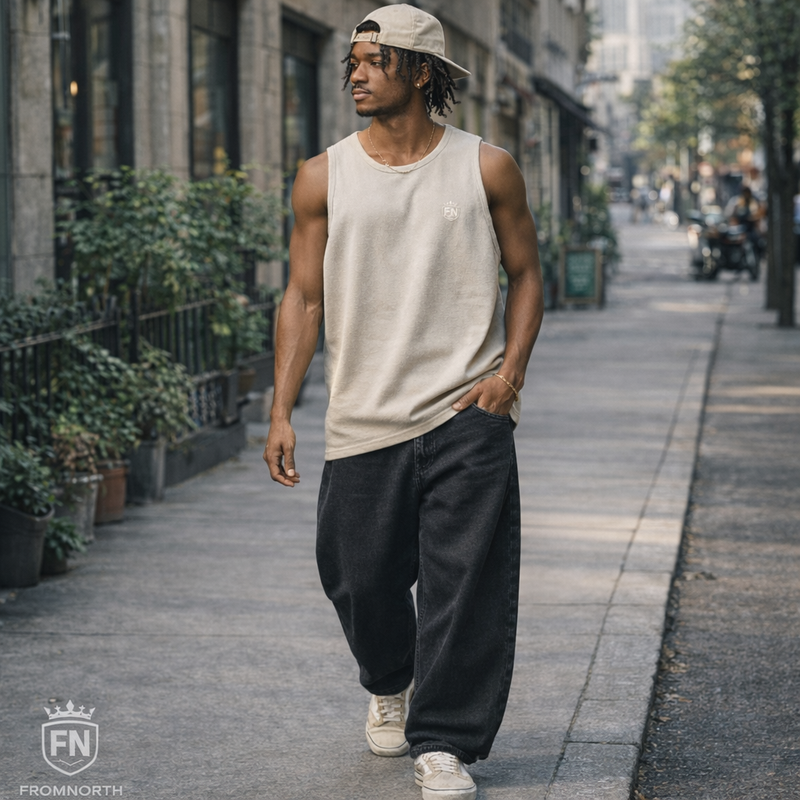 Baggy Negro R&iacute;gido fromnorth