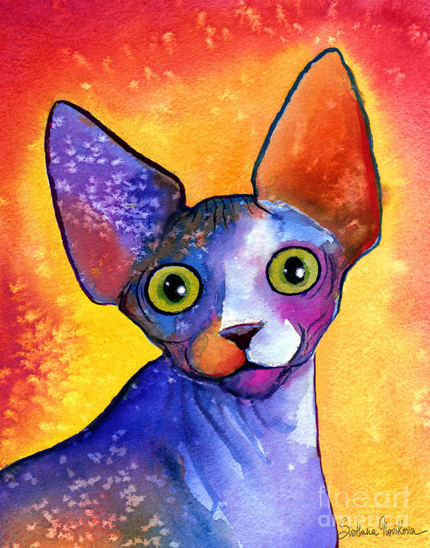 12-whimsical-sphynx-cat-painting-svetlana-novikova