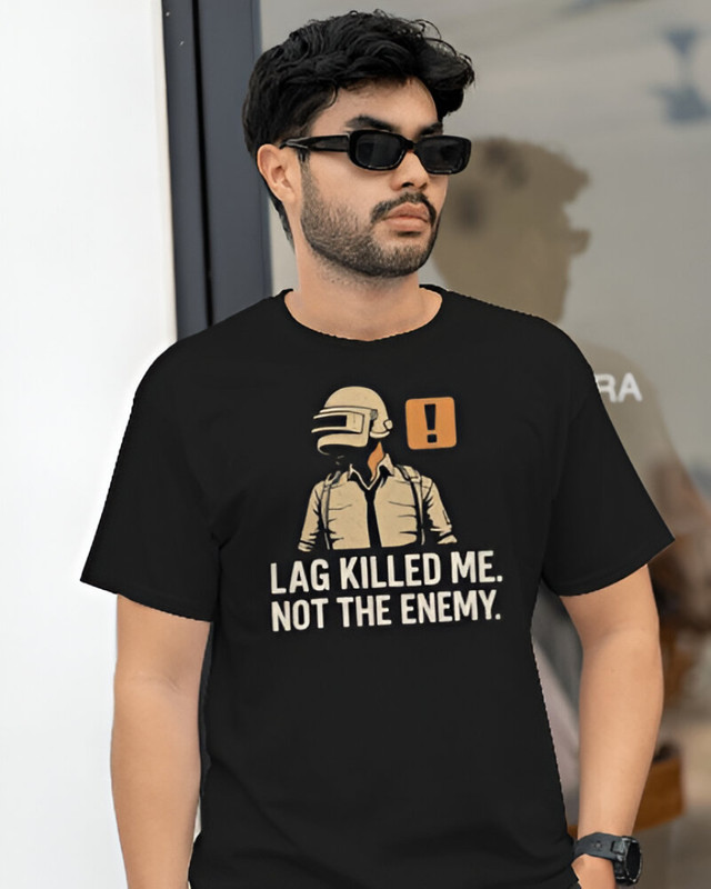 'Lag Killed Me' Gamer T-Shirt – Regular Fit