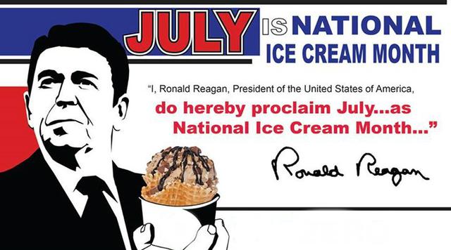 reagan ice cream proclamation