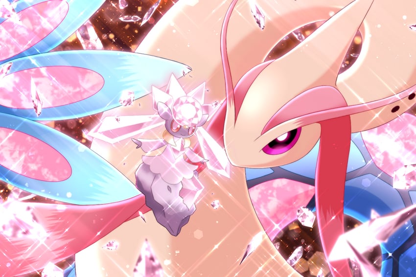 milotic-and-diancie-pokemon-drawn-by-mai