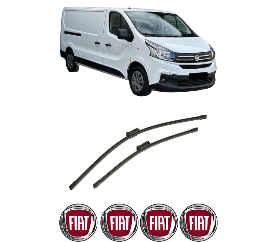Set stergatoare auto FIAT TALENTO Bus (296_) din 2016-2019, pentru parbriz auto, 2 bucati, Bosch Aerotwin, din cauciuc siliconat rezistent, 4 Stickere Auto FIAT