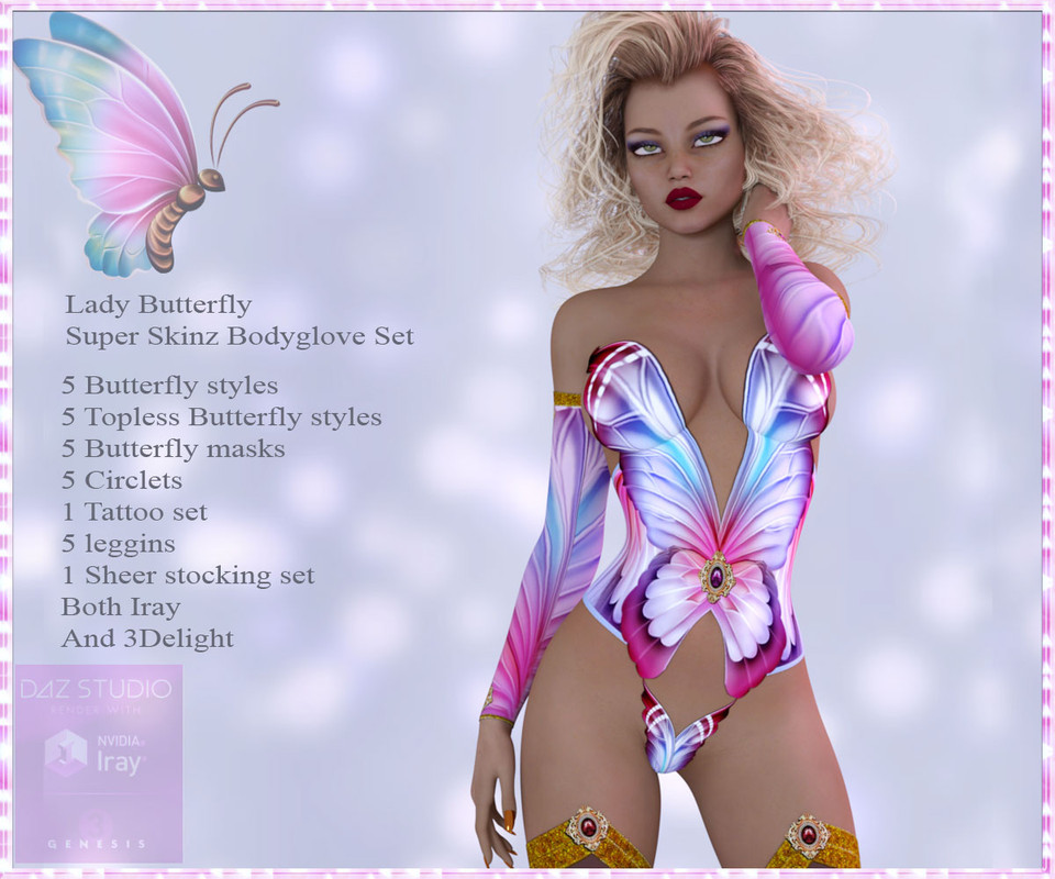 A#1 Lady Butterfly Bodyglove Set A#1 Lady Butterfly Bodyglove Set