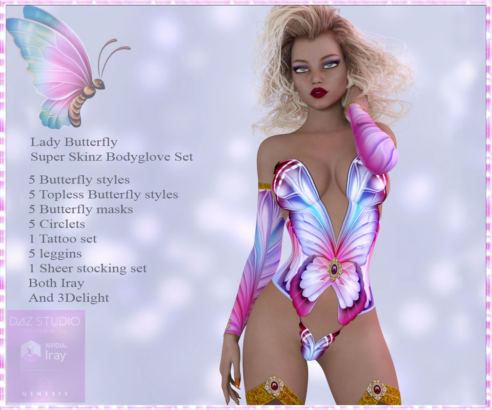 A#1 Lady Butterfly Bodyglove Set