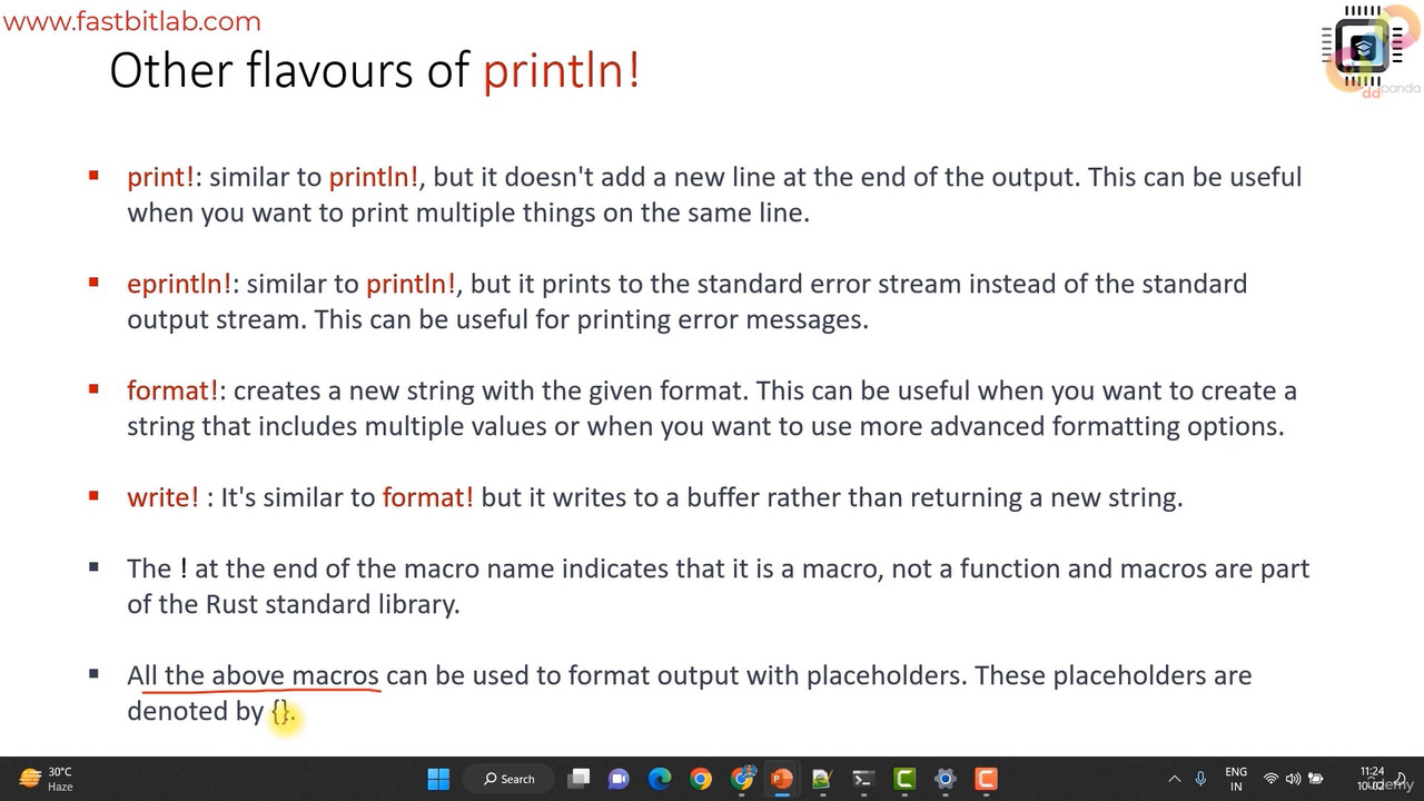 5 Print related macros in Rust 0000 screenshot