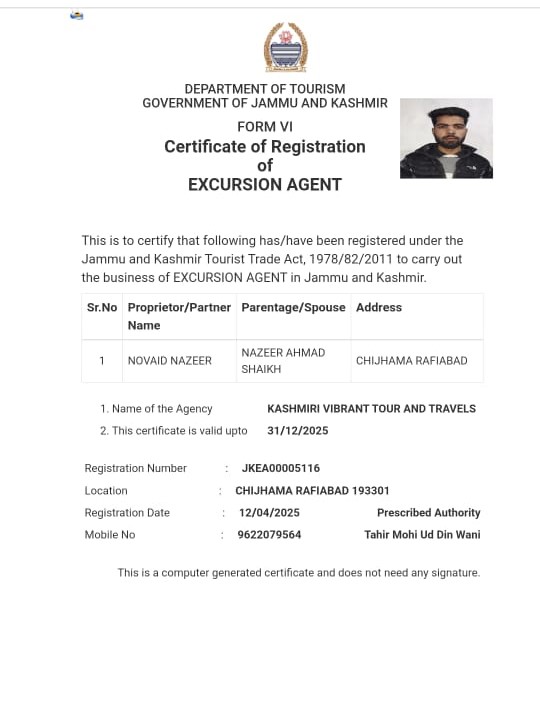 Registration Certificate