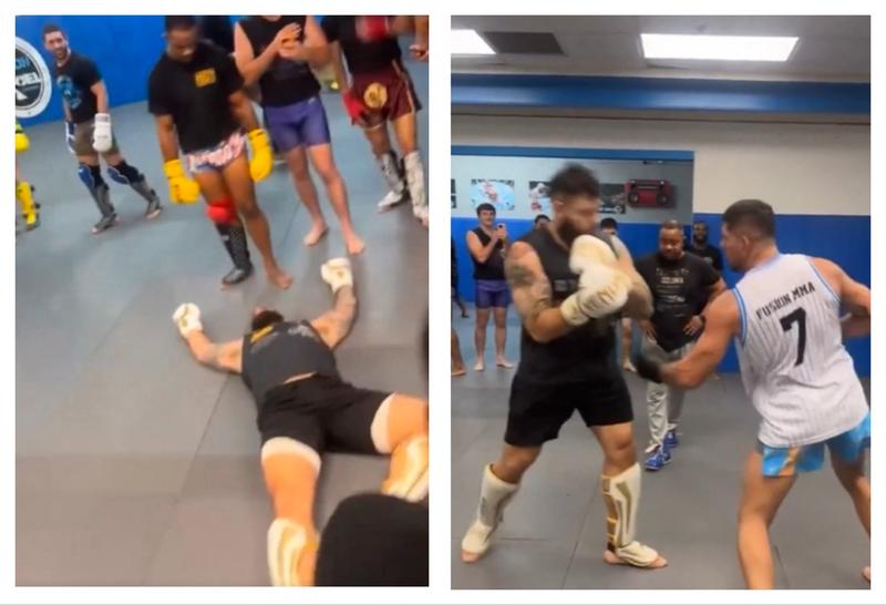 Алекс Перейра нокаутира спаринг партньор в залата