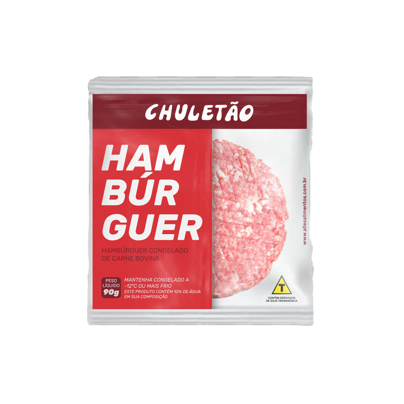 CHULETÃO HAMBÚRGUER BOVINO 90g