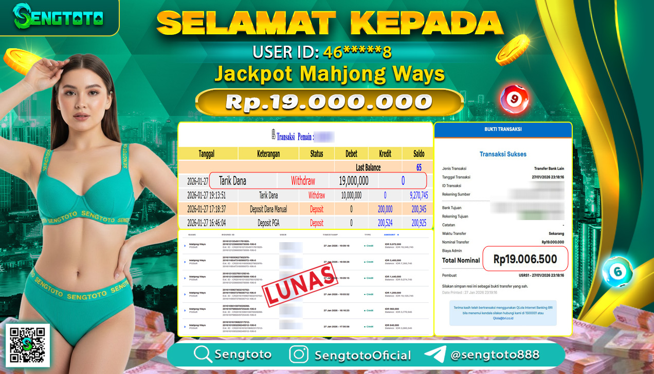 BUKTI PEMBAYARAN SLOT MAHJONG WAYS 