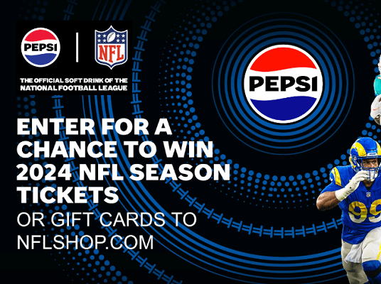 Score Big with Pepsi Zero Sugar: Enter the NFL Football Giveaway Sweepstakes (101 Winners!) Score Big with Pepsi Zero Sugar: Enter the NFL Football Giveaway Sweepstakes (101 Winners!)