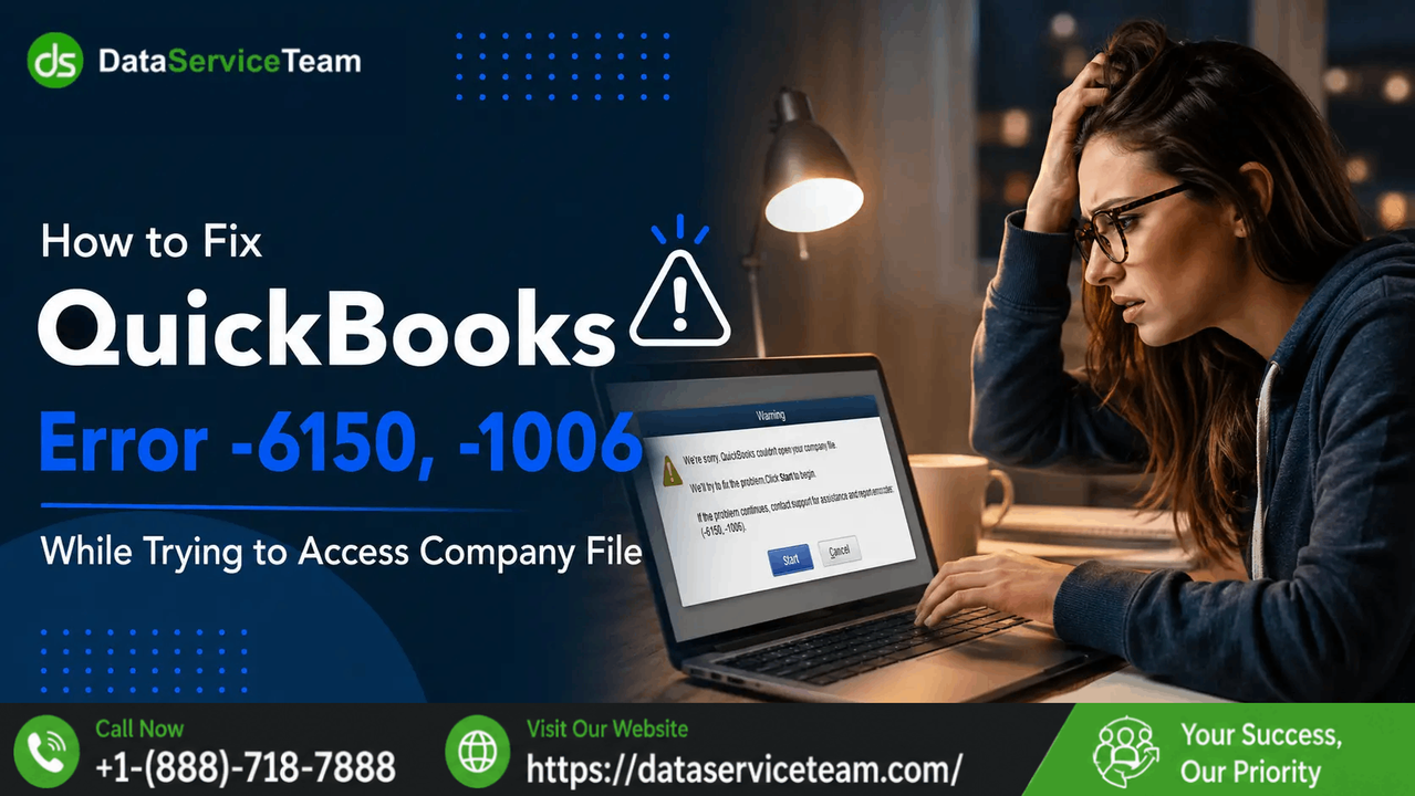 QuickBooks Error -6150, -1006 troubleshooting for company file access, backup restoration, network, and installation issues.