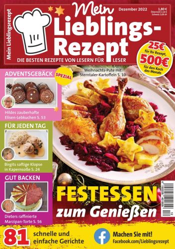 Cover: Mein Lieblingsrezept Magazin No 12 Dezember 2022