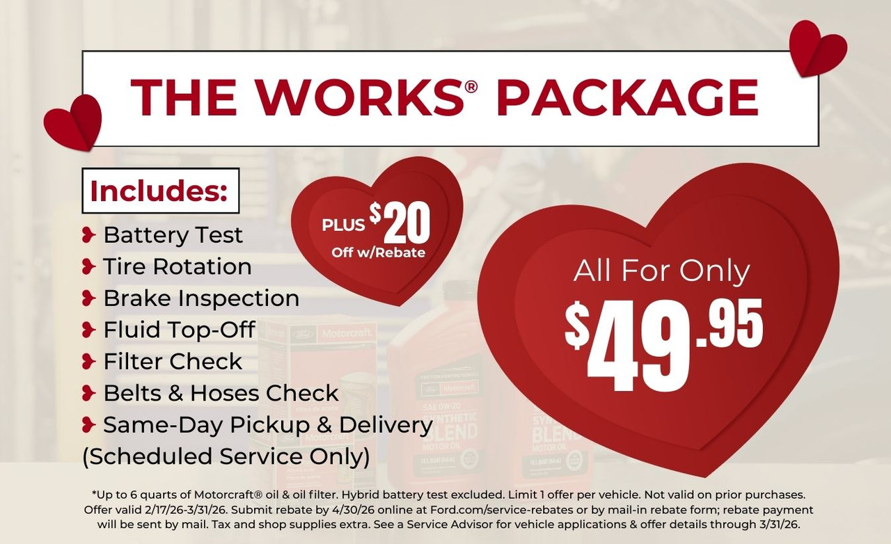 February 2026 Ford The Works Oil Change Special