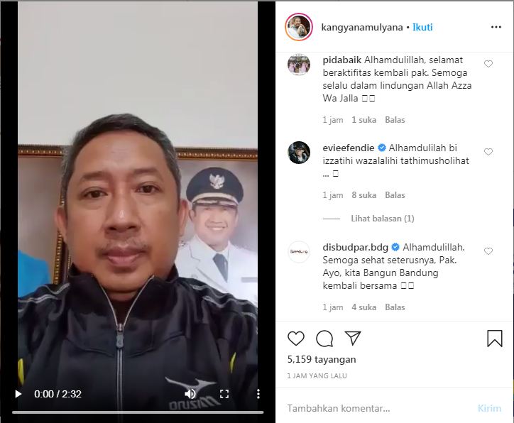 Yana Mulyana negatif corona