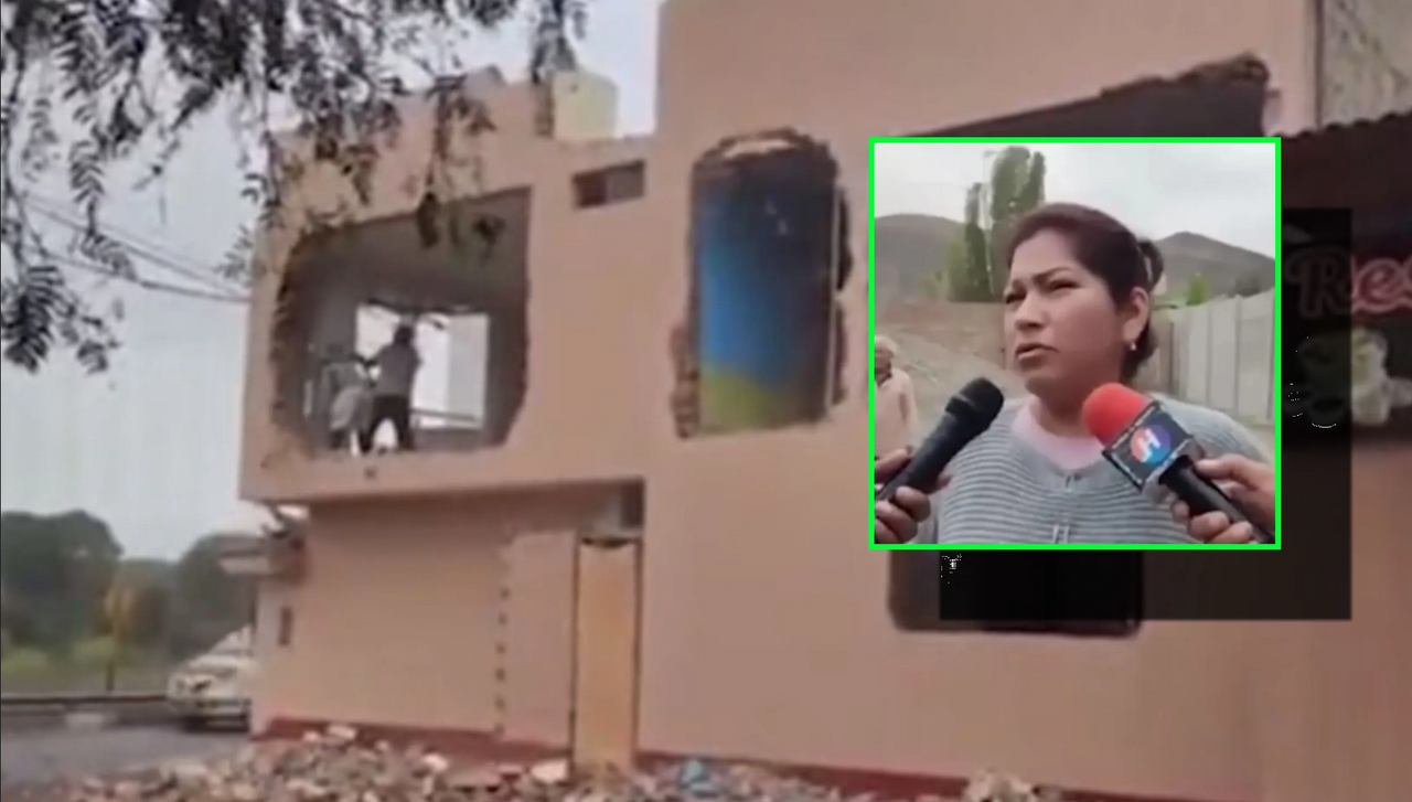 Mujer mandó a demoler su casa porque su exsuegro le pidió que se fuera: video