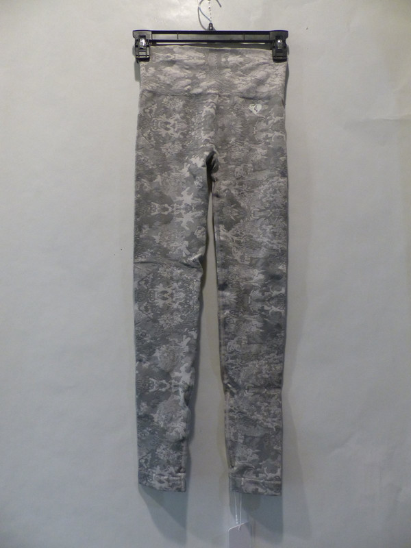 WOMENS BEST WOMENS COMFORTABLE STRETCHY CAMO SEAMLESS LEGGINGS IN GREY SIZE S