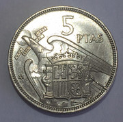 * ERROR * 5 pesetas 1957*75. CUÑO EMPASTADO Y MAYOR PESO B92-FAD49-A30-B-44-CC-88-D1-8-DDC95-E97-BC0