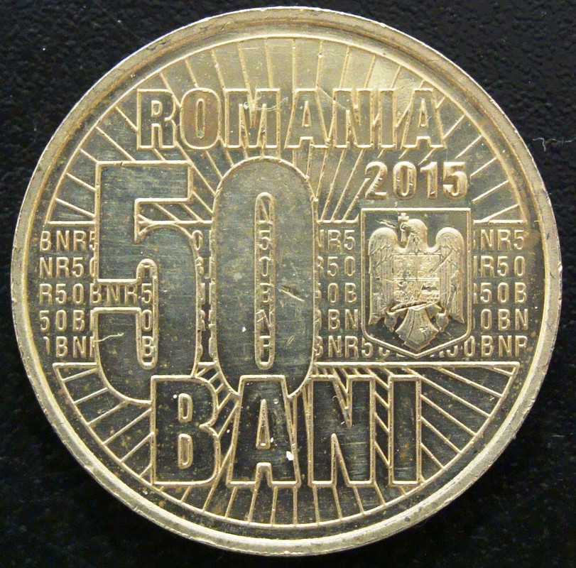 50 Bani. Rumania (2015) 10º Aniversario del nuevo leu RUM-50-Bani-2015-10-aniv-actual-moneda-anv