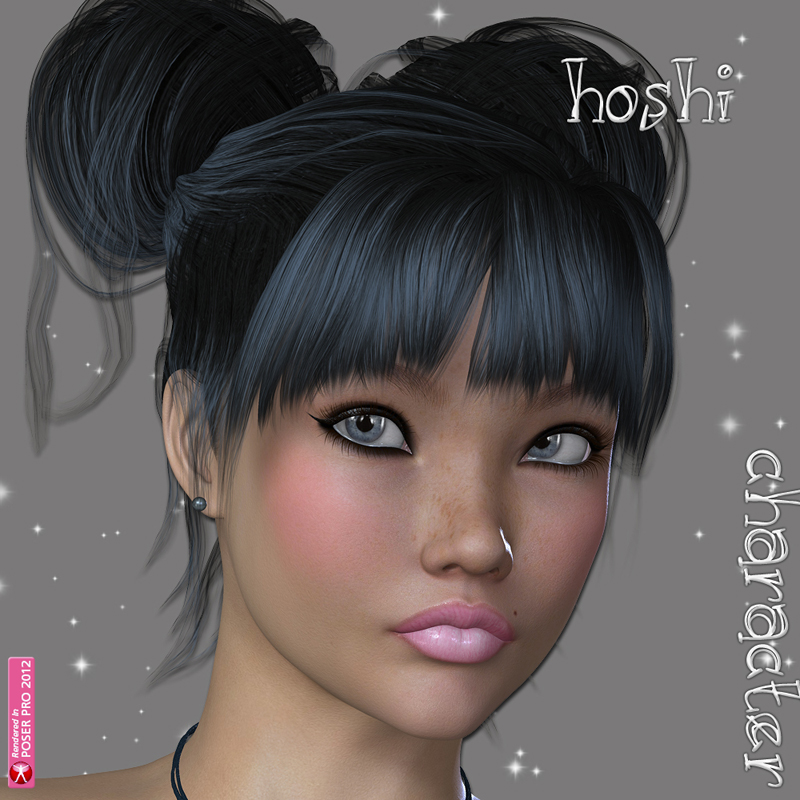 Hoshi Character + Hoshi Hair for Genesis + V4