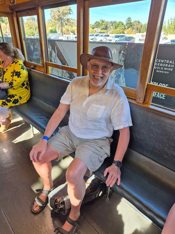 On the tram