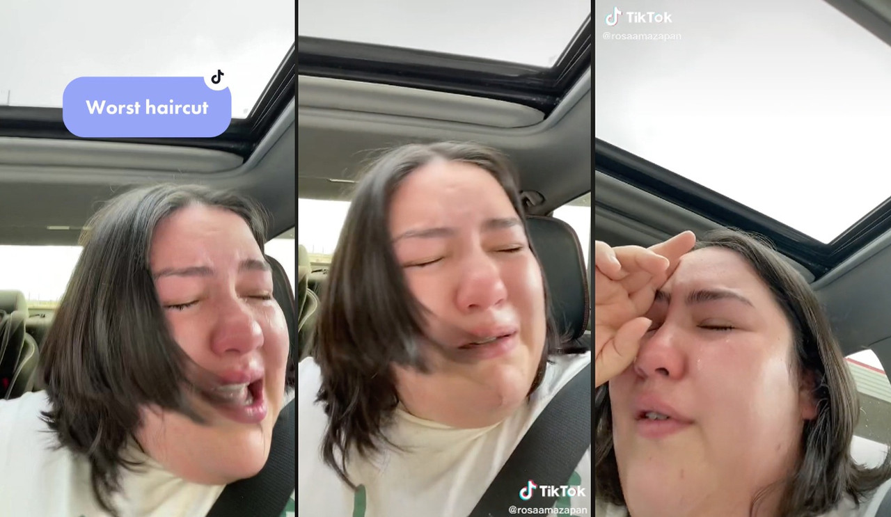 Joven llora por fallido corte, el cambio de look fue un fracaso