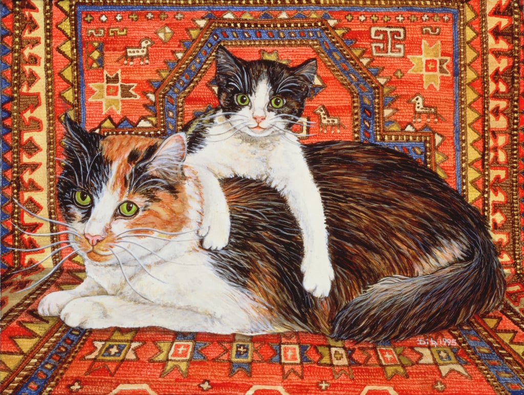 Ditz-Ditz-Kit-Cat-Carpet-1995-acrylic-on-panel-Meister-Drucke-558285