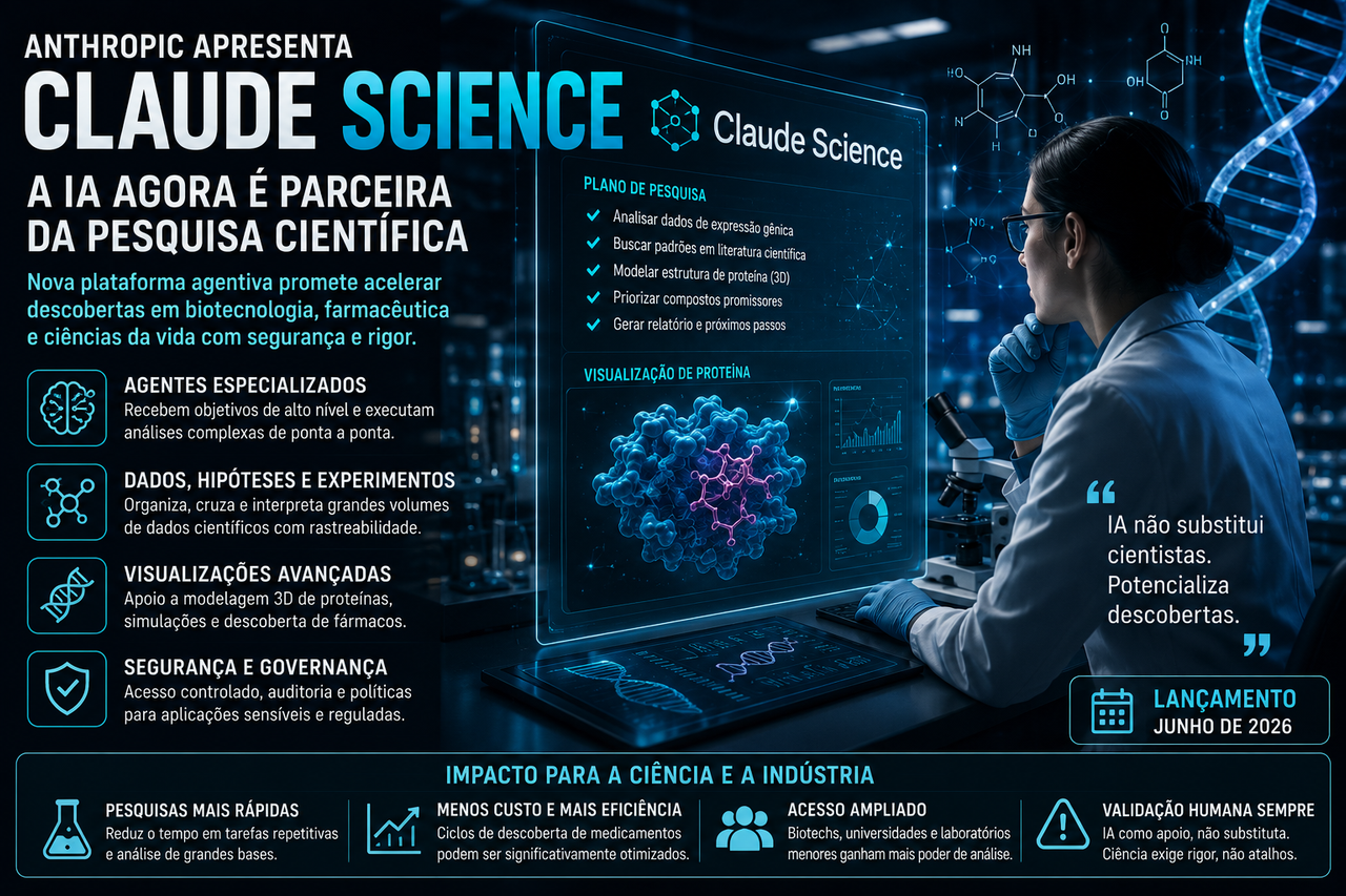 Claude Science: a Anthropic quer transformar a pesquisa científica em um novo território para agentes de IA