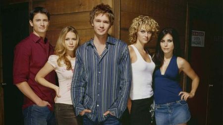 Chad with the cast of One Tree Hill