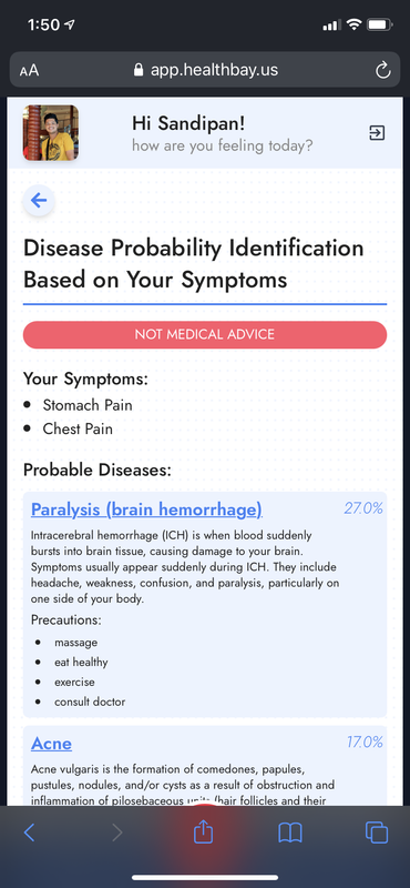 Disease from Symptoms