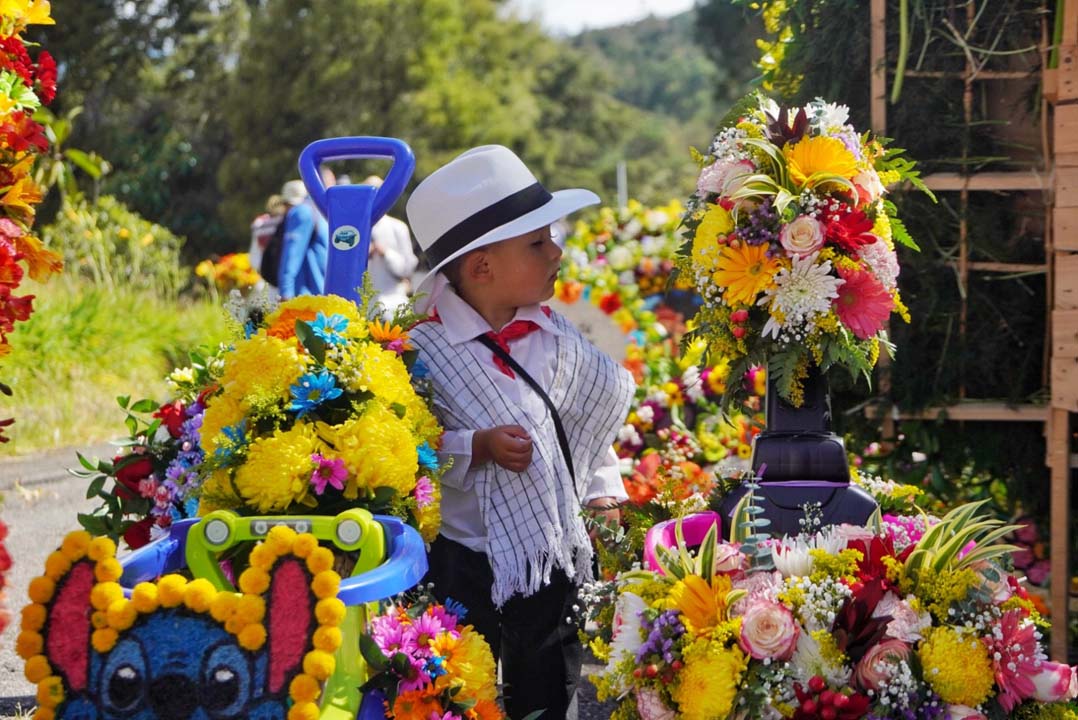 600 niños llevarán la tradición en sus espaldas en el Desfile de Silleteritos de Santa Elena