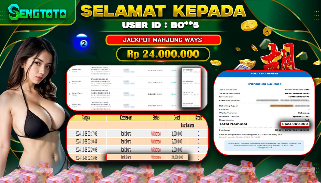 BUKTI PEMBAYARAN SLOT MAHJONG WAYS