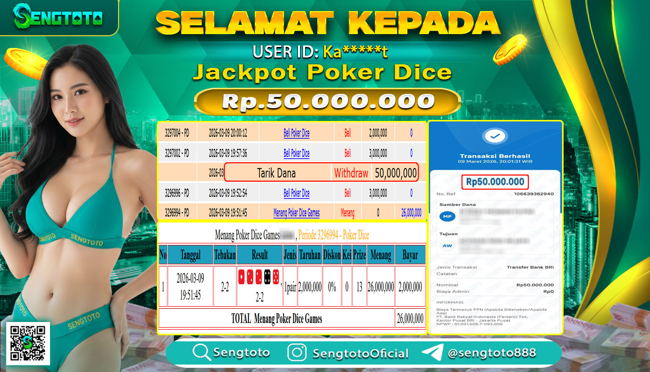 BUKTI PEMBAYARAN LIVEGAME POKER DICE 