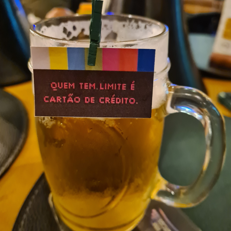 Tag para drink exemplo