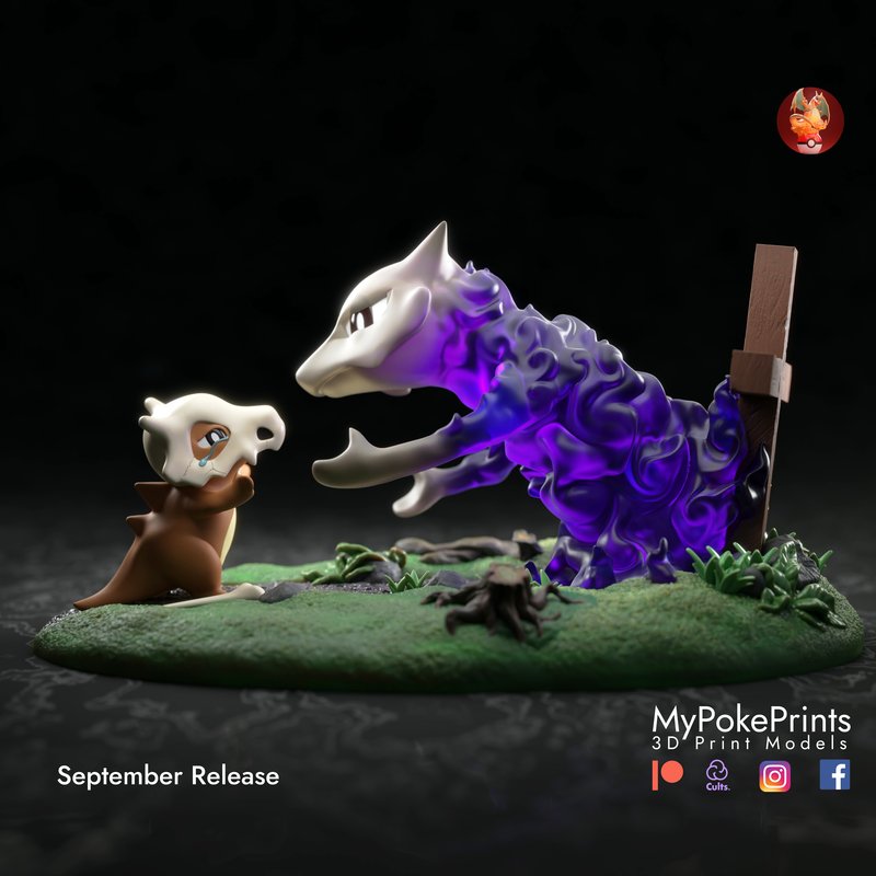 Cubone Diorama - Pokemon - Image 2